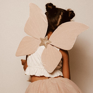 Крылья бабочки бархатные Mrs. Ertha "Pink Butterfly", розовые, 3-6 лет